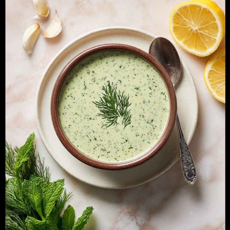 Greek Yogurt Salad Dressing with Dill and Mint Recipe