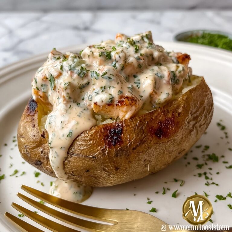 Chicken Alfredo Stuffed Potatoes Recipe