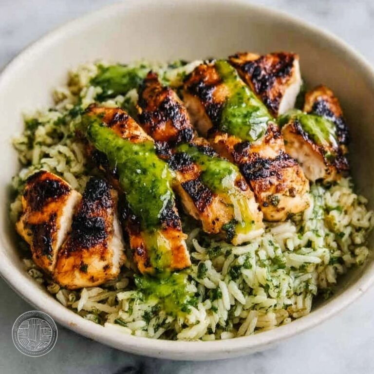 Peruvian Chicken and Rice with Spicy Cilantro Lime Green Sauce Recipe