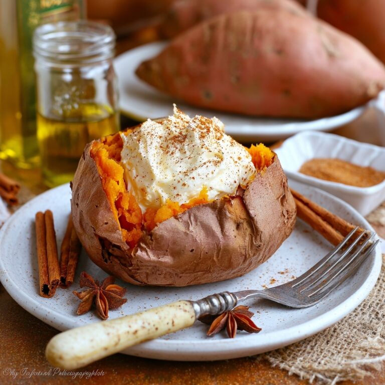 Baked Sweet Potato with Cinnamon Butter Recipe
