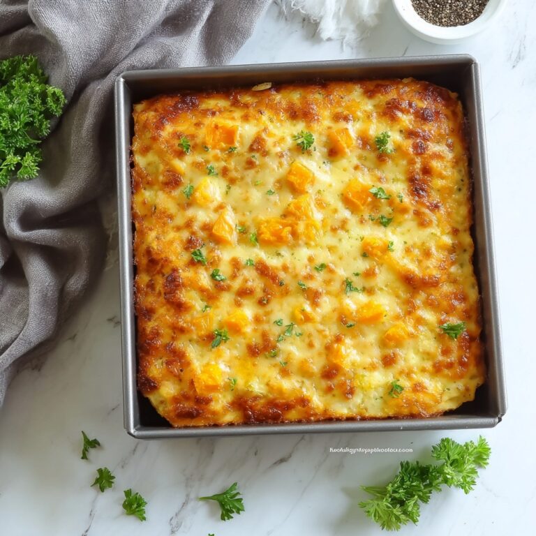 Creamy Butternut Squash Casserole with Cauliflower and Parmesan Recipe