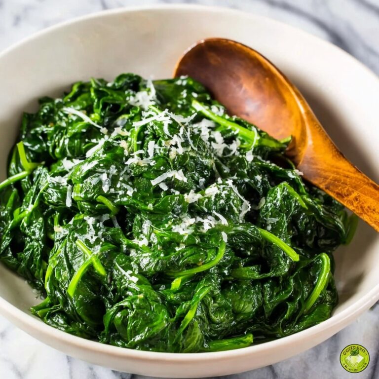 Spinach with Butter and Parmesan Recipe