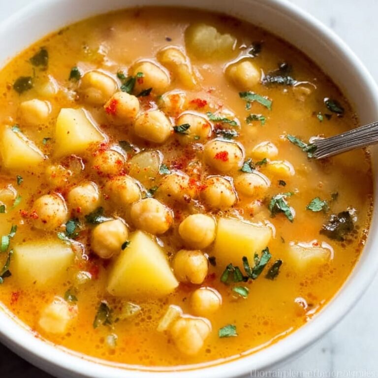 Easy Garlic Chickpea Soup Recipe