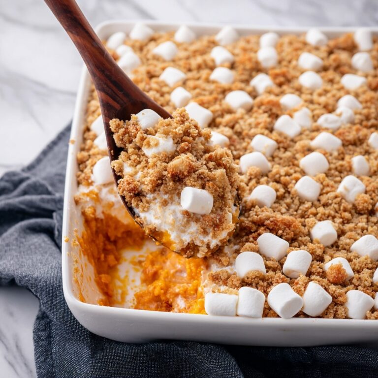 Sweet Potato Casserole with Streusel and Marshmallows Recipe