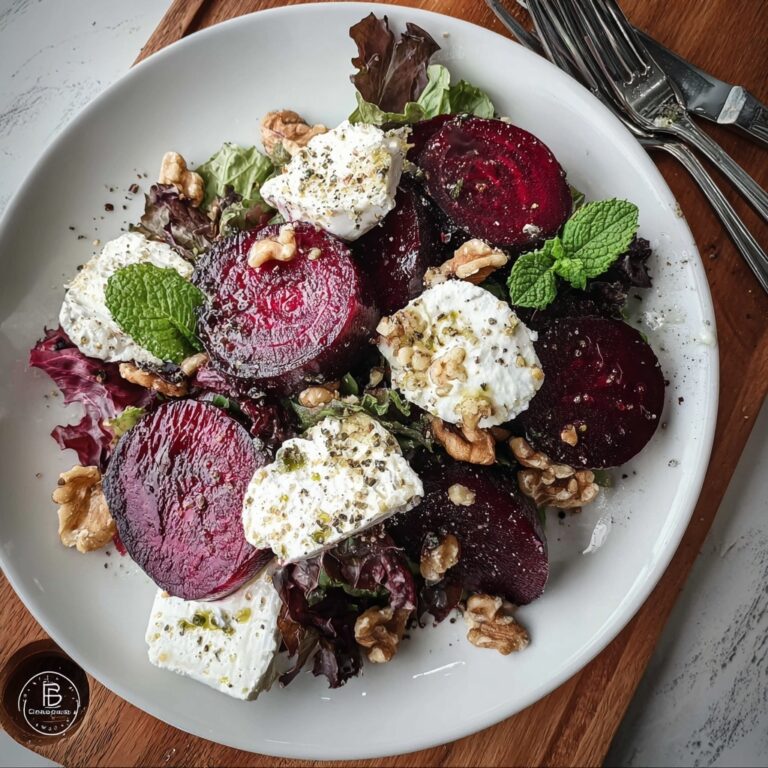 Beet Salad with Feta, Walnuts, and Fresh Mint Recipe