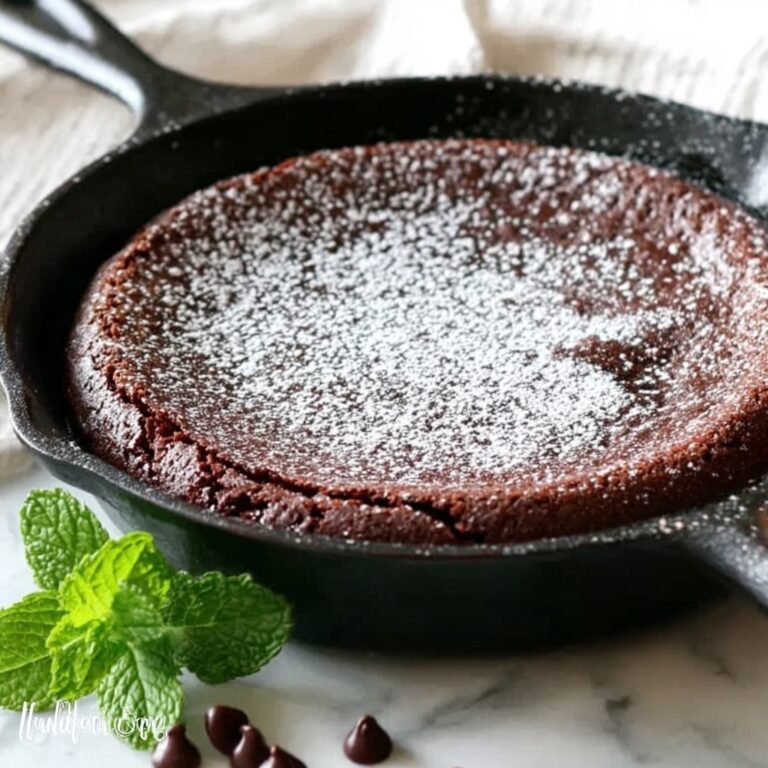 Perfect Skillet Brownie with Crackly Top and Melt-In-Mouth Gooey Center Recipe