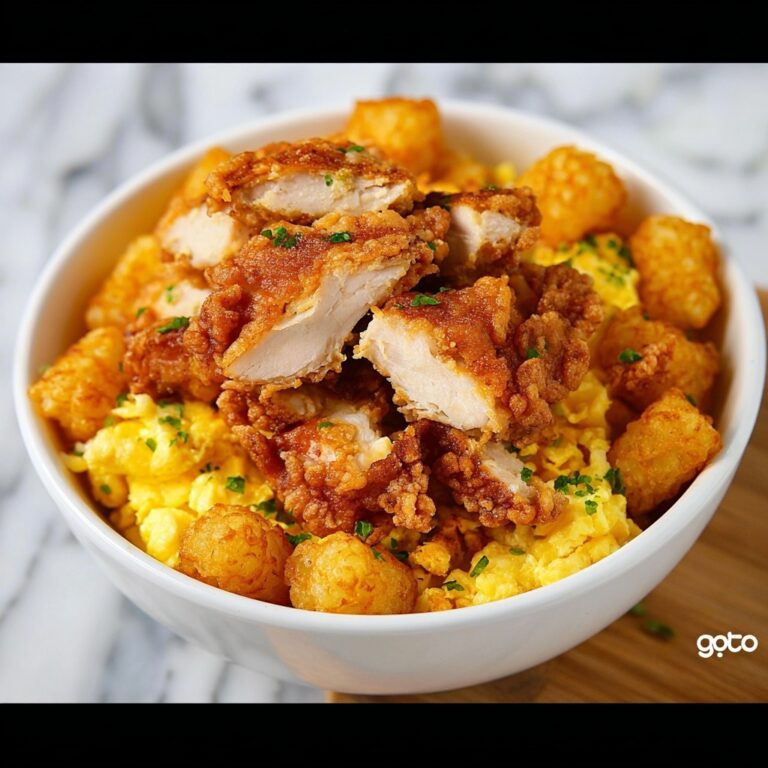 Chicken Nugget and Egg Hash Brown Bowl Recipe