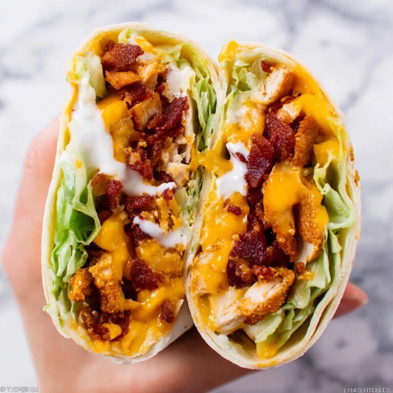 Cheddar Bacon Ranch Chicken Wraps Recipe