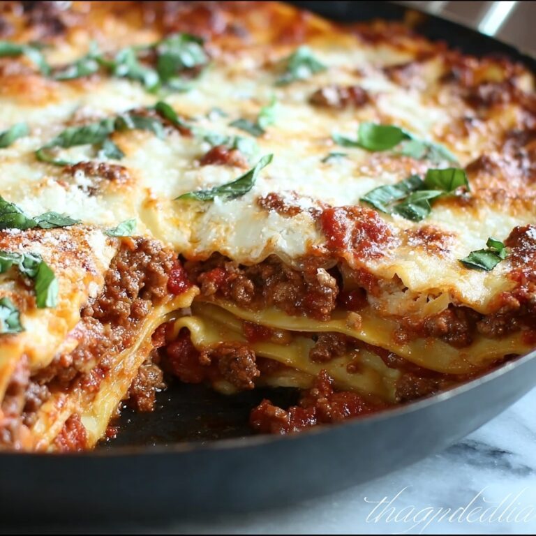 Ultimate Skillet Lasagna with Meat Sauce Recipe