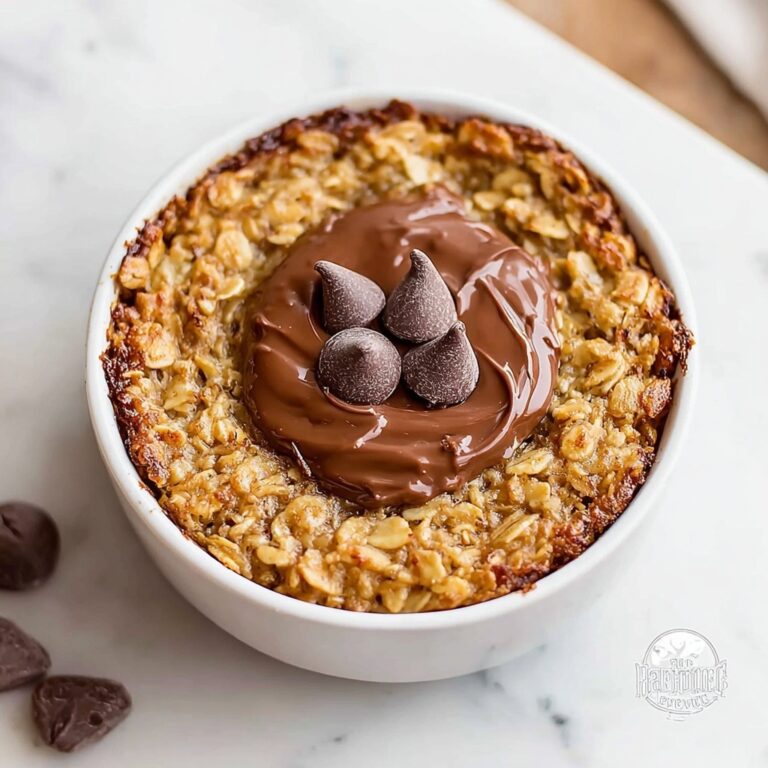 Peanut Butter & Chocolate Baked Oats for a Cozy Morning Boost Recipe