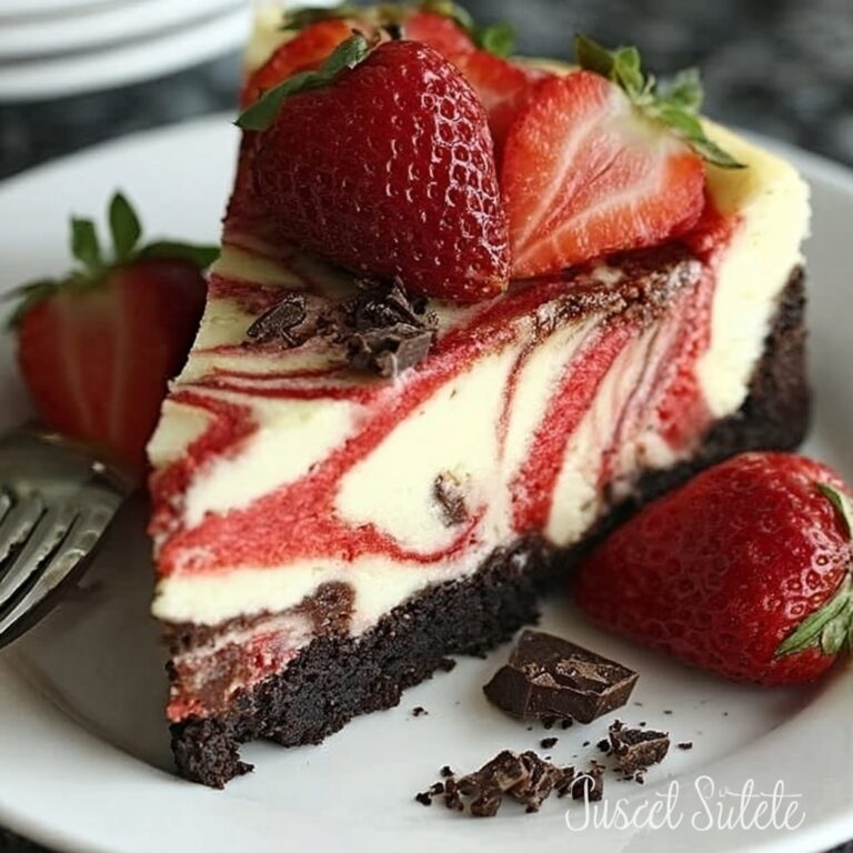 Chocolate Strawberry Swirl Cheesecake Recipe