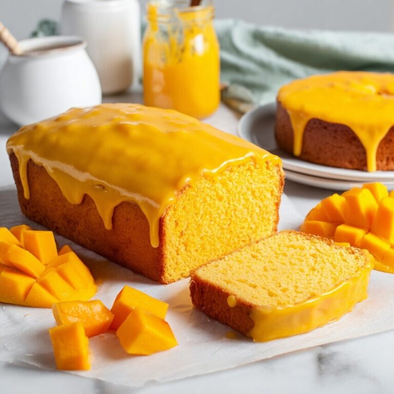 Vegan Mango Cake with Vibrant Mango Glaze Recipe