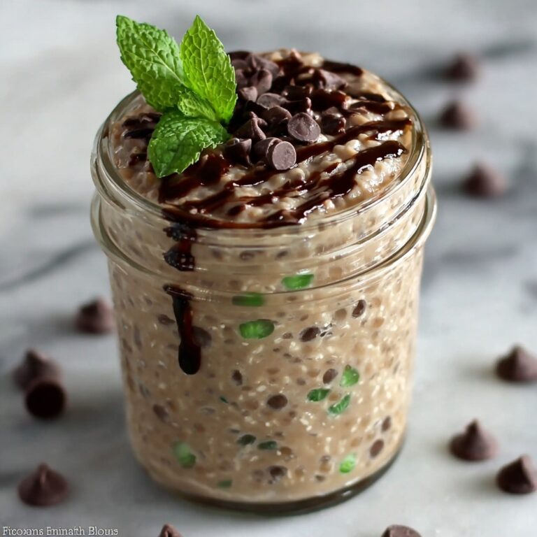 Mint Chocolate Chip Overnight Oats Recipe