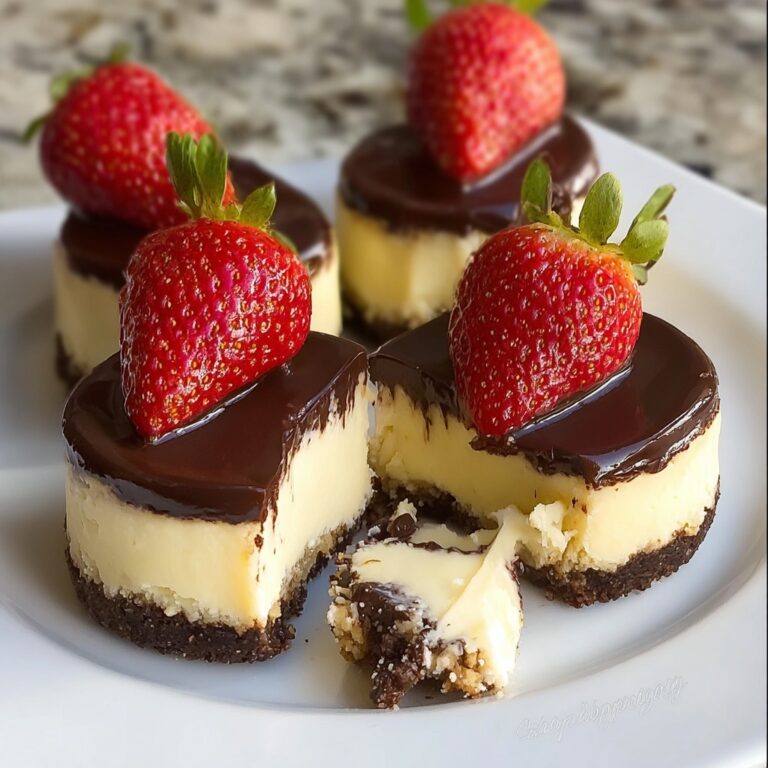 Mini Cheesecakes with Chocolate-Covered Strawberries Recipe