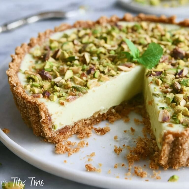 Vegan White Chocolate Pistachio Tart Recipe