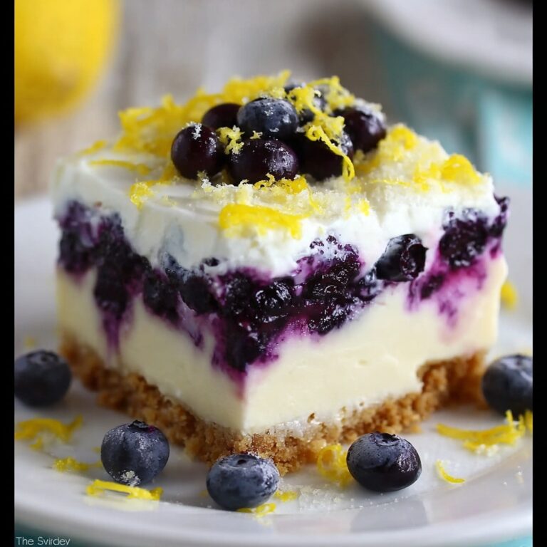 No-Bake Lemon Blueberry Dessert Recipe