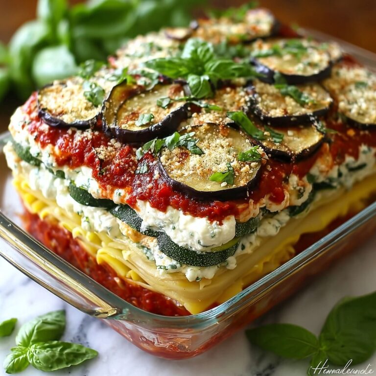 Layered Mediterranean Vegetable Lasagna with Creamy Ricotta Recipe
