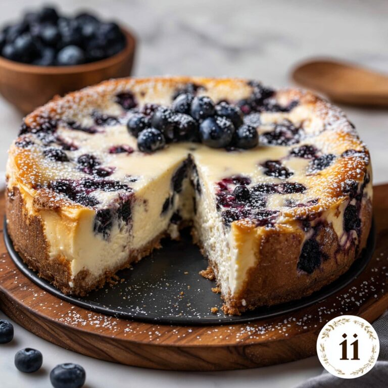 Simple Blueberry Basque Cheesecake Recipe