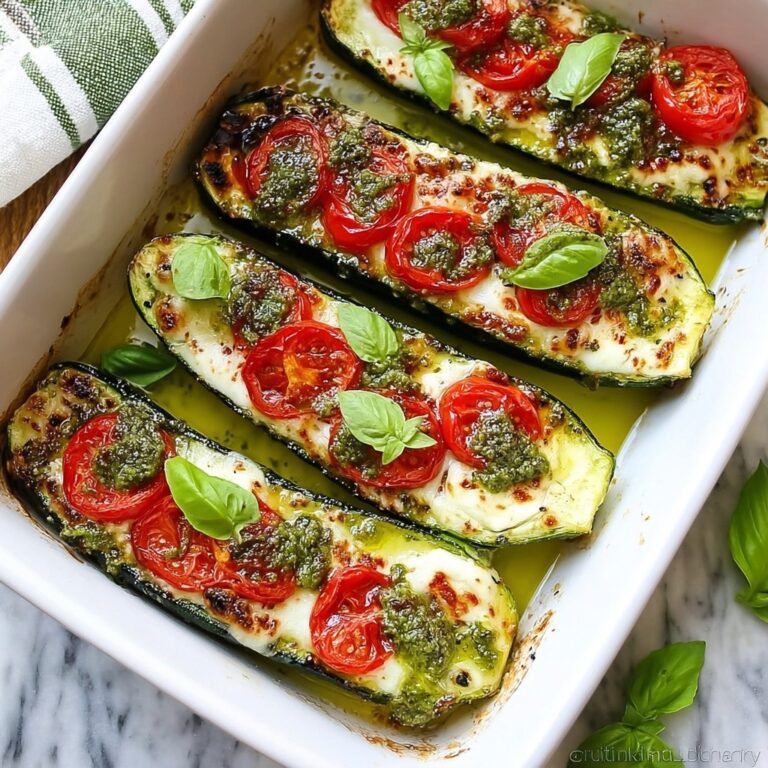 Caprese Stuffed Zucchini Boats Recipe