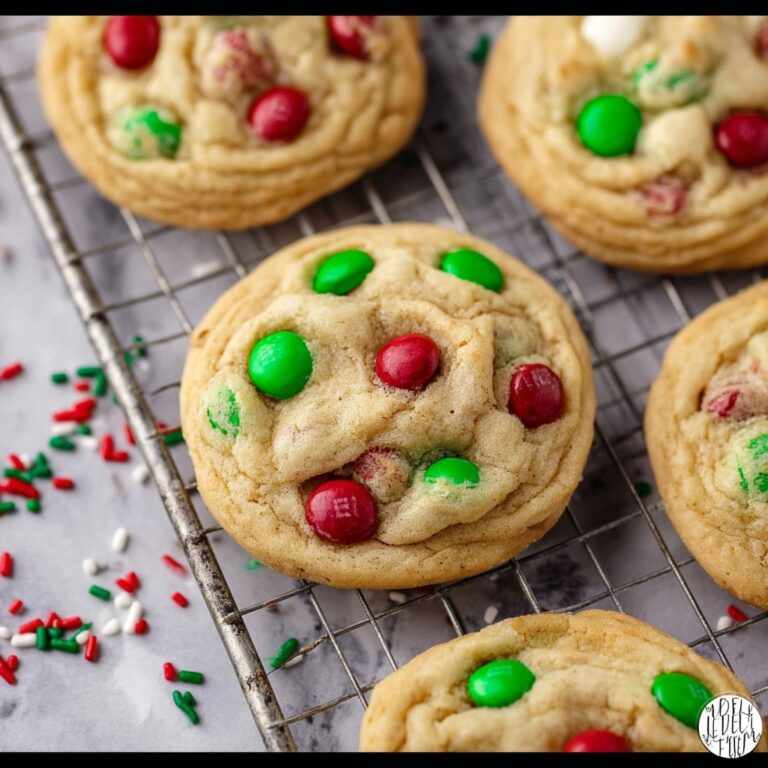 Christmas M&M Pudding Cookies Recipe
