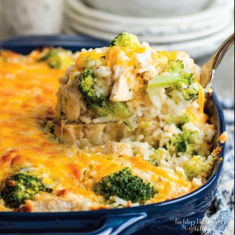 Cheesy Broccoli Chicken and Rice Casserole Recipe